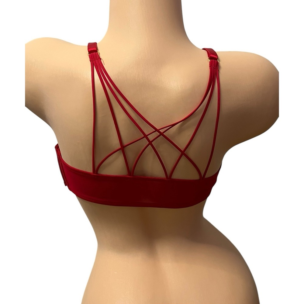 Victorias Secret Starburst Unlined Plunge Bra Underwire Red‎ Embroidered 36D NWT - Picture 16 of 16